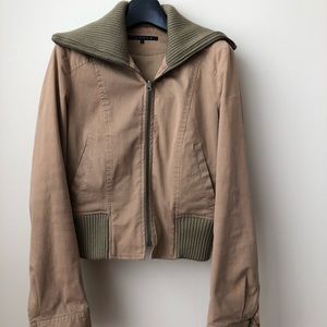 Theory Bomber Jacket in Khaki size P